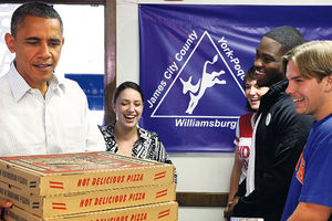 Obama nosi vruće pice!