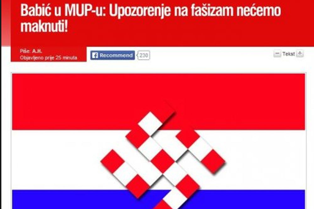 Osnivač hrvatskog portala u policiji zbog kukastog krsta
