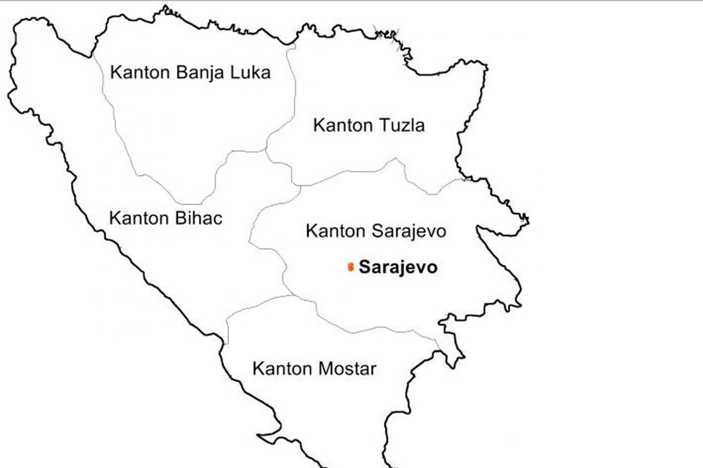 OVO JE PLAN ZA RUŠENJE REPUBLIKE SRPSKE: Plasirali mapu unitarne Bosne od 5 kantona!