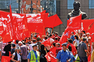 Protest sindikata u Beogradu povodom Međunarodnog dana rada