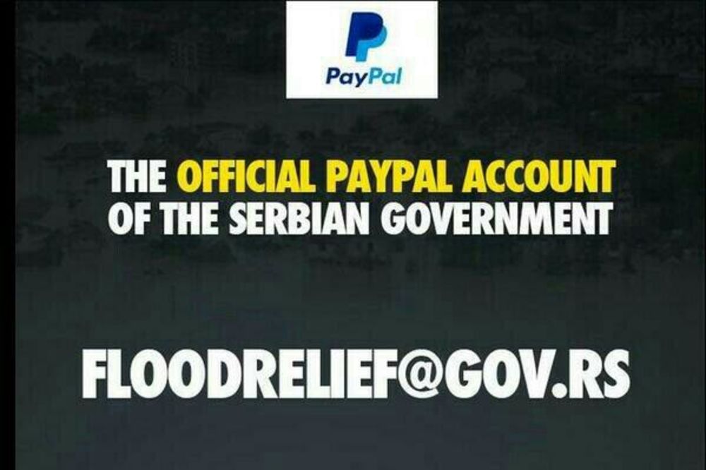 HELP SERBIA VIA PAYPAL: You can donate from 193 countries!