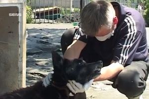 RASTANAK NAJBOLJIH PRIJATELJA: Pogledajte kako se oprostio od psa stradalog u poplavi!