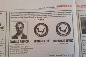 Pomen Gavrilu Principu i vidovdanskim herojima osvanuo u sarajevskim novinama