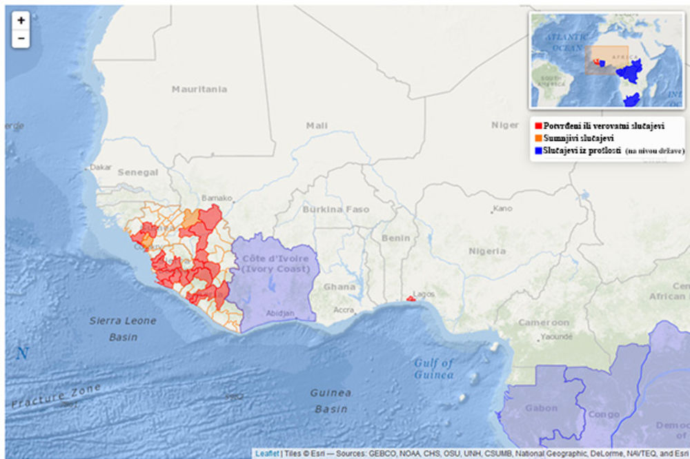 PAZITE GDE PUTUJETE: Ova mapa dosad najgore epidemije ebole može da vam spase život!