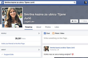 SRAMOTA: Na prodaju Fejsbuk stranica “Smrtna kazna za ubicu Tijane Jurić”