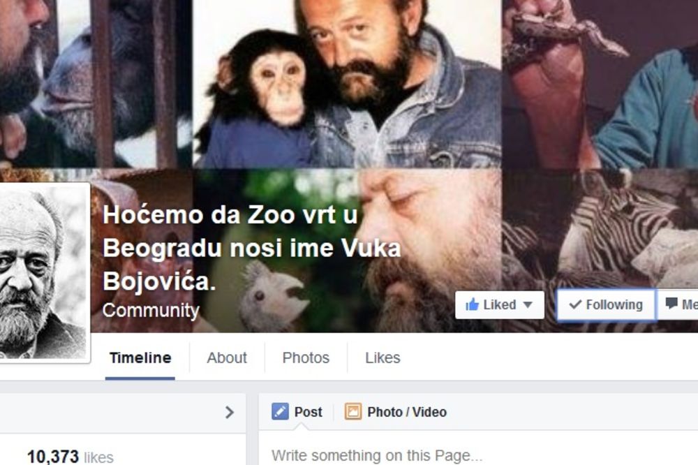 AKCIJA NA FEJSBUKU: Više od 10.000 ljudi podržalo predlog da Zoo vrt nosi ime Vuka Bojovića!