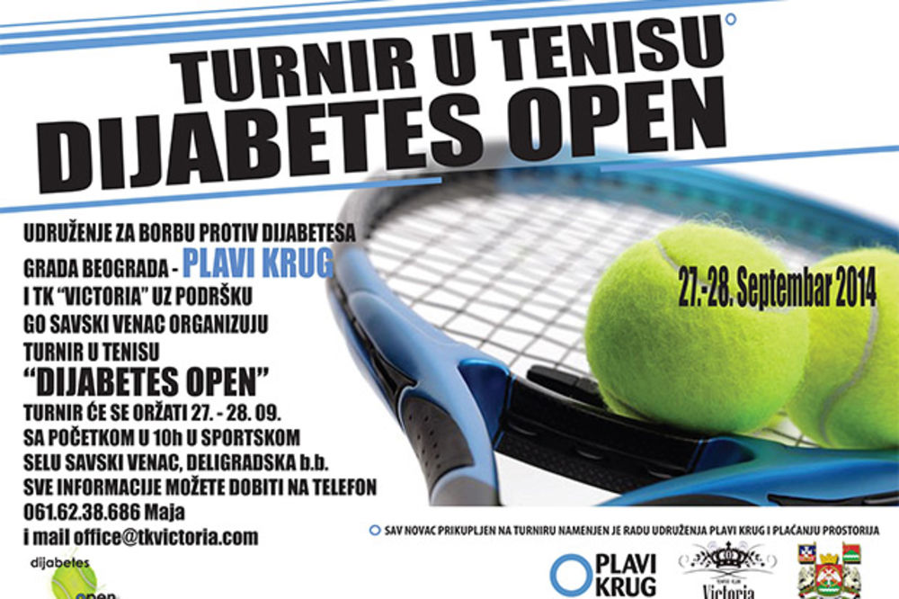 Dijabetes open 2014: Humanitarni teniski turnir za vikend