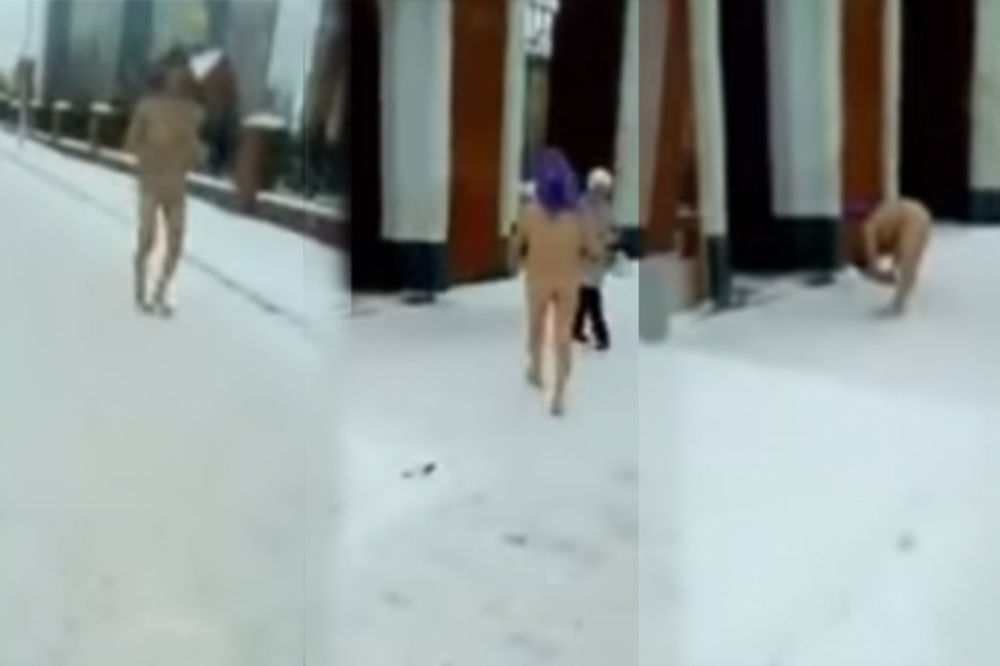 (VIDEO) BEŽALA OD DEMONA: Ruskinja naga po snegu donela bebu u crkvu!