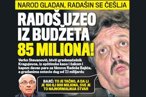 NAROD GLADAN, RADAŠIN SE ČEŠLJA: Radoš Bajić uzeo iz budžeta 85 miliona!