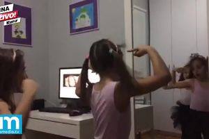 (KURIR TV) PRAVE MALE BALERINE: Sestrice Kaja (8) i Nina (6) uz Đoletovu obradu oduševile plesom!