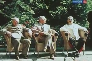 NIKAD VIĐEN SUSRET VELIKE TROJKE U POTSDAMU: Staljin, Čerčil i Truman prvi put u boji