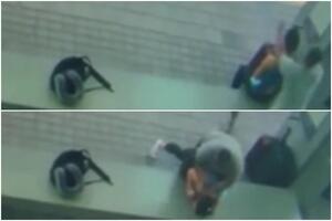 UZNEMIRUJUĆ VIDEO: Muškarac pertlom pokušao da zadavi ženu na autobuskoj stanici