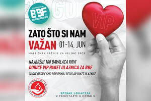 Belgrade Beer Fest poklanja 100 VIP paketa i 1000 regular paketa ulaznica dobrovoljnim davaocima krvi
