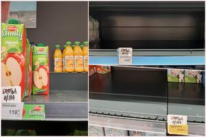 RAZGRABLJENO! OTIŠLI JOGURT I ŠAMPON, A RASPRODAT I SOK OD 100 DINARA: Ispražnjeni ovi rafovi srpskih supermarketa (FOTO)