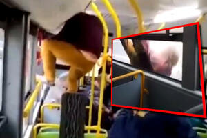 HAOS U AUTOBUSU, ŽENA ISKOČILA KROZ PROZOR! Svađala se sa vozačem i URLALA na putnike - sa sedišta ispala PRAVO NA PUT (VIDEO)