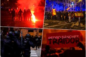 GORI MADRID! Sukob policije i demonstranata, optužuju premijera Španije za IZDAJU zbog amnestije katalonskih separatista (VIDEO)