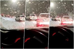 KOLAPS NA PUTU KA ZLATARU: Snežna vejavica otežava saobraćaj, stvaraju se kolone! VIDEO
