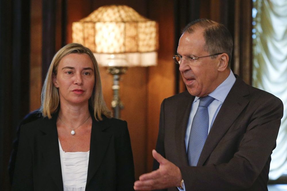Federika Mođerini i Sergej Lavrov, Foto Reuters