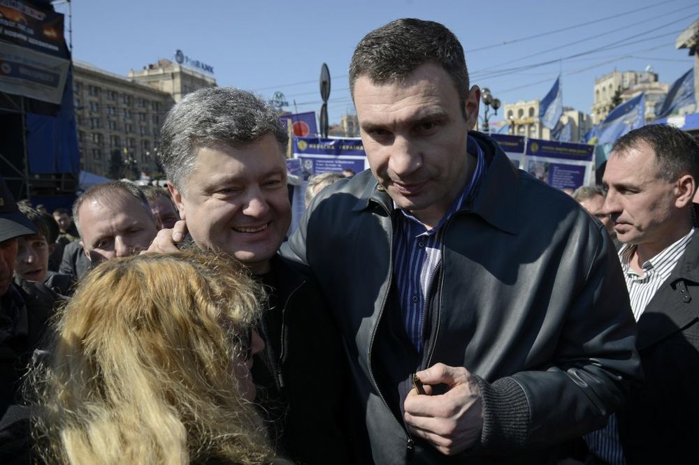 Petar Porošenko i Vitalij Kličko, Foto Reuters